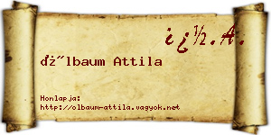 Ölbaum Attila névjegykártya